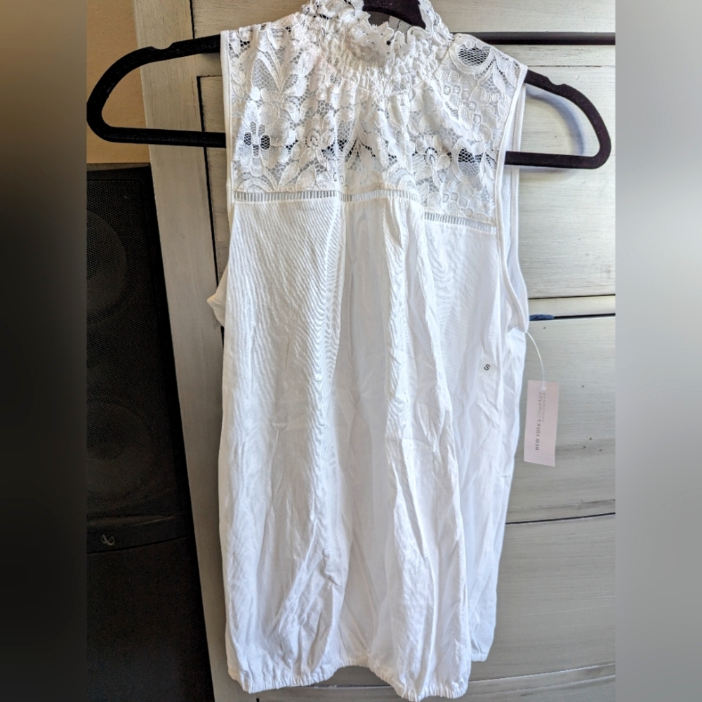 Top Sleeveless NY&C white Small